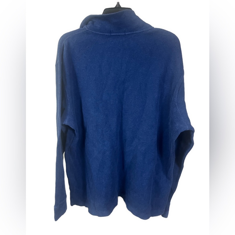 Polo Ralph Lauren Men's State Knit Blue Quarter Zip Pullover Sweater- Size Large - Picture 2 of 7